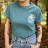 SGR Embroidered Gorilla Tee - Blue With Silver Embroidery